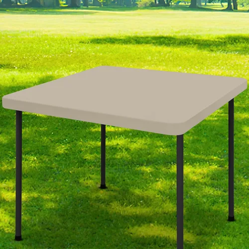 Vista 48 de Moosfor Mantel rectangular de elastano de 4 pies, manteles elásticos ajustables para pícnic, funda elástica y lavable para mesa de patio para Azul