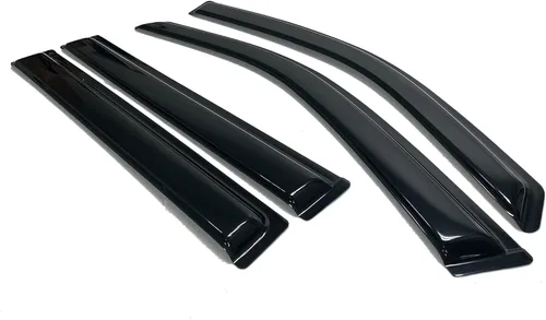 Vista 5 de Viseras tintadas de humo para ventana, parasol y lluvia, deflector de ventilación compatible con Honda Pilot 2003-2008