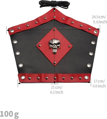 Vista 6 de GelConnie Guantelete de cuero pulsera vikingo de cuero protector de brazo medieval armadura brazaletes de cuero muñequeras Cosplay