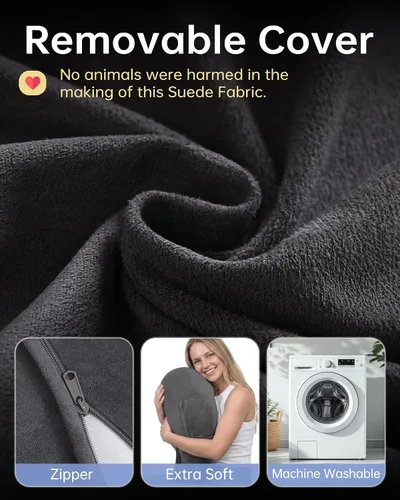 Vista 4 de ENITYA Almohada ergonómica en forma de U para lectura y juegos con soporte para el codo del brazo para adultos y niños, almohada de reposo en cama