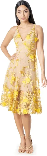 Vista 14 de Dress the Population Vestido midi para mujer Audrey, con escote profundo Begonia