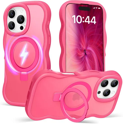 Vista 75 de Magsafe - Funda magnética para iPhone 12 Pro Max, compatible con Magsafe con marco ondulado, translúcido, mate, parte trasera dura, de silicona, a
