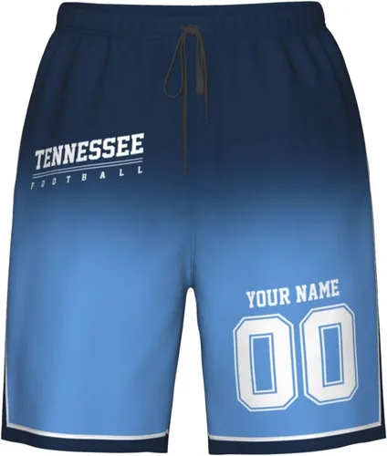 Vista 8 de Pantalones cortos de playa personalizados de fútbol para hombre, de secado rápido, personalizados con cualquier nombre y número, regalos