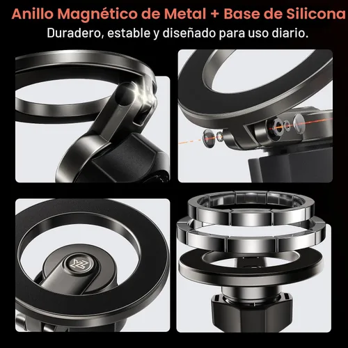 Vista 3 de YONZEE Soporte magnético para teléfono compatible con modelos Y Juniper 2025-2026 y Tesla Model 3 Highland 2024-2026, base de rótula