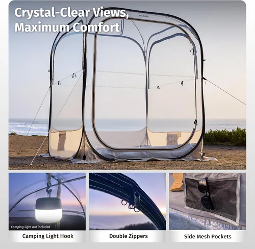 Vista 6 de East Oak Weather Sports Tent for Fishing, Sports Event Pop Up Bubble Tent Instant Sun & Rain Shelter No Condensation, Spacious Interior, Ultra