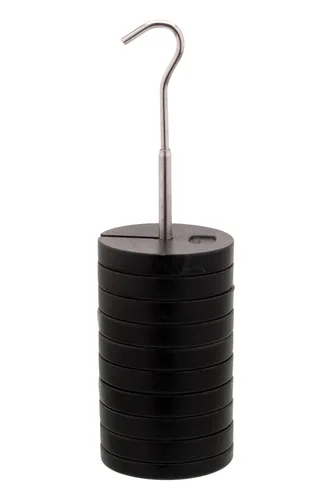 Vista 5 de EISCO Juego de masa ranurada de 10 piezas, 35.27 oz – Zinc Casted – Incluye 9 pesos (3.53 oz cada uno), un colgador (3.53 oz)