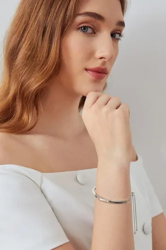 Vista 4 de WOWORAMA Pulseras deslizantes ajustables para mujer, pulsera de amistad para mujer, pulsera bolo de oro, oro blanco, oro rosa