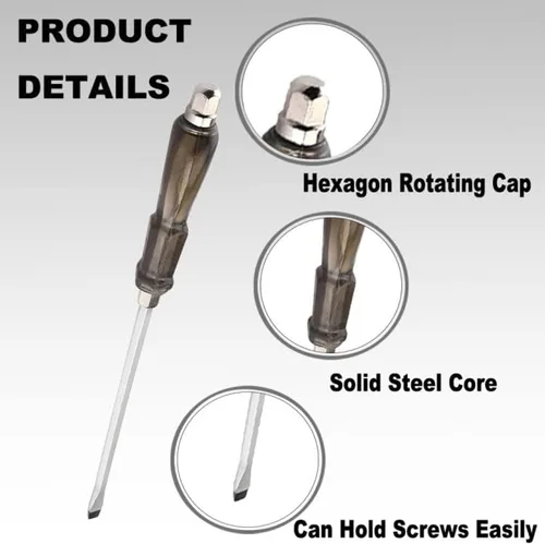Vista 5 de Utoolmart Destornillador de impacto ranurado 4 pulgadas Keystone Demolición Driver Magnético 1pcs