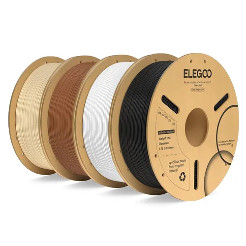 Vista 54 de ELEGOO Paquete de filamento PLA Plus negro 10KG, filamento para impresora 3D PLA+ resistente de 1.75mm precisión dimensional +/- 0.02mm, paquete