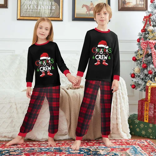 Vista 2 de WephuPSho Pijamas de Navidad a juego para toda la familia, pijamas navideñas festivas para toda la familia, pijamas navideñas