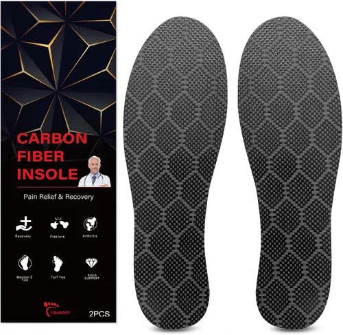 Vista 7 de Plantilla de fibra de carbono, 1 par para hombres y mujeres, inserto rígido para zapatos para recuperación, placa de pie de grafito para artritis