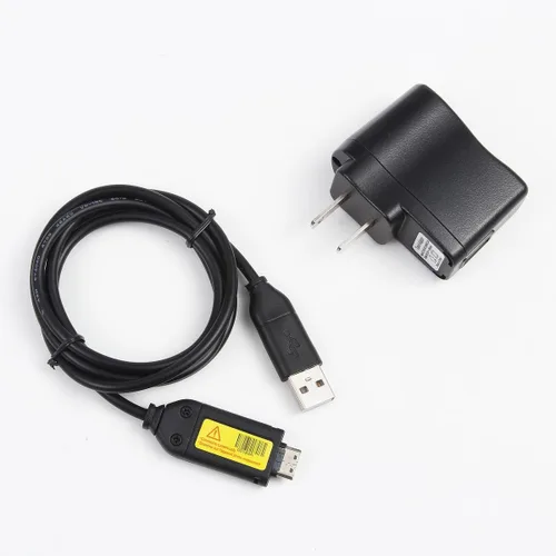 Vista 3 de MaxLLTo Cable cargador de batería adaptador de corriente alterna 1A USB para cámara Samsung P1000 P800 SH100