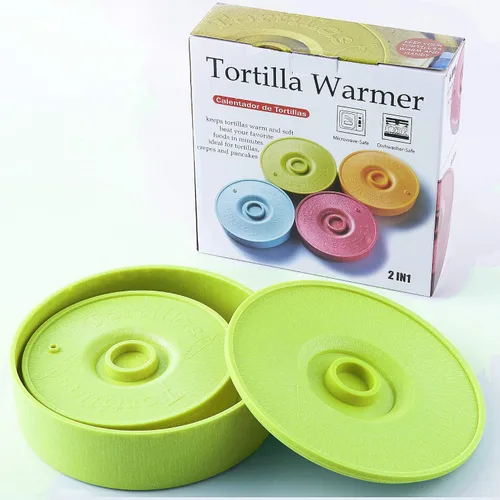 Vista 2 de Calentador de Tortillas - Servidor de Tortillas - Mantenedor de Panqueques - Una combinación grande y una pequeña - Contenedor de Alimentos