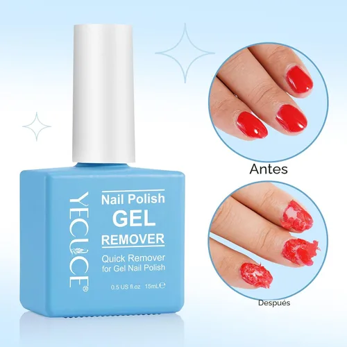 Vista 3 de Removedor de esmalte de uñas de gel, (2 unidades), removedor de esmalte de gel para uñas, sin necesidad de papel de aluminio, removedor de esmalte