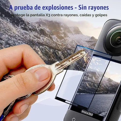 Vista 4 de JZW-Shop Protector de lente para Insta 360 X3 con protector de pantalla, 9H antiarañazos