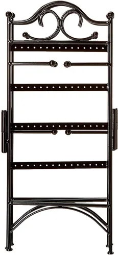 Vista 4 de Enrejado de 3 paneles, Metal, Negro, Clásico