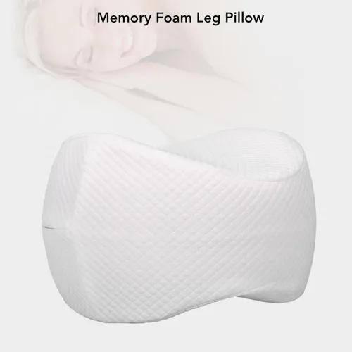 Vista 6 de Between Legs - Almohada lateral de espuma viscoelástica para la rodilla, funda extraíble, lavable, para dormir, para embarazo, ciática (blanco)