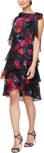 Vista 20 de S.L. Fashions Vestido de cóctel escalonado para mujer, vestido de invitada de boda (tallas pequeñas y regulares)