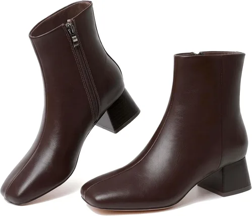 Vista 21 de Susanny Botas de tacón alto para mujer, Botas de plataforma con tacón sexy de puntera redonda con agujetas, tacón alto, botas de media pantorrilla