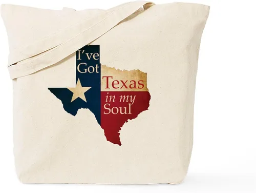 Vista 33 de CafePress Bolsa de mano de la bandera de Texas, bolsa de lona natural, bolsa de compras reutilizable