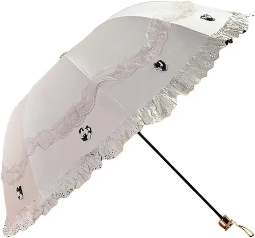 Vista 49 de Honeystore Paraguas plegable a prueba de rayos ultravioleta Princess Lace Parasol con cúpula anti-UV