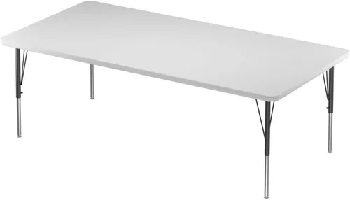 Vista 57 de Correll - Mesa rectangular de 24 x 36 pulgadas, mesa de actividades superior de borrado en seco, altura ajustable (19 a 29), laminado de alta