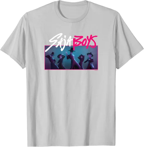 Vista 58 de Camiseta Oficial de KPop Demon Hunters Saja para Niños Negro