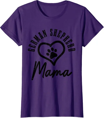 Vista 9 de Camiseta de pastor alemán para mujer, con diseño de pata de perro, pastor alemán, gris, S Asfalto