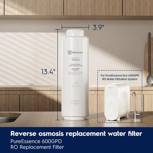 Vista 2 de Electrolux Reemplazo del filtro RO Eco 600GPD, vida útil de 2 años, TDS de alta eficiencia y reducción de metales pesados, compatible con el sistema