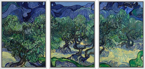 Vista 120 de wall26 Lienzo enmarcado para pared, juego de arte con flores de almendra de Vincent Van Gogh, naturaleza, ilustraciones de área silvestre, bellas