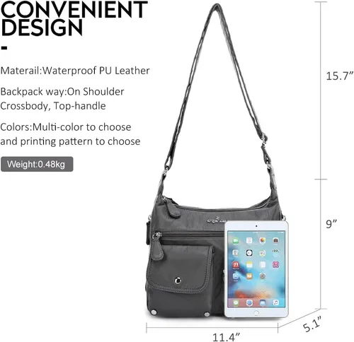 Vista 3 de Angel Kiss Bolsos cruzados para mujer, bolsos de hombro y monederos medianos de piel sintética