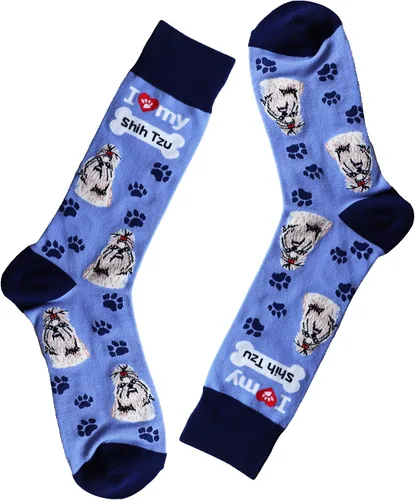 Vista 9 de Sock Society I Love Dogs - Calcetines divertidos unisex para hombres y mujeres, diseño casual, paquete de 3