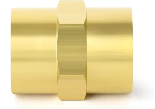 Vista 8 de GASHER 2 piezas de accesorios de tubería de latón, acoplamiento de latón, tubo hembra de 1 pulgada x tubo hembra de 1 pulgada