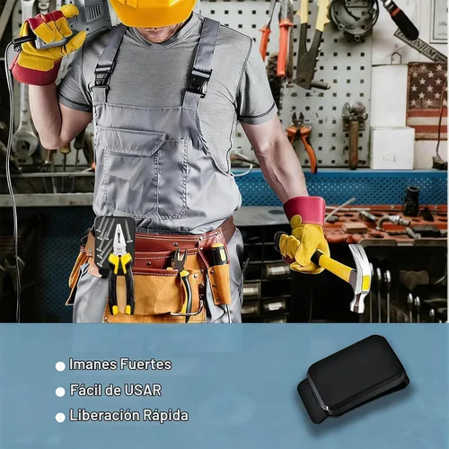 Vista 5 de Soporte magnético para herramientas, funda de herramientas súper fuerte, clip de cinturón magnético de neodimio, funda de cuero para tornillos