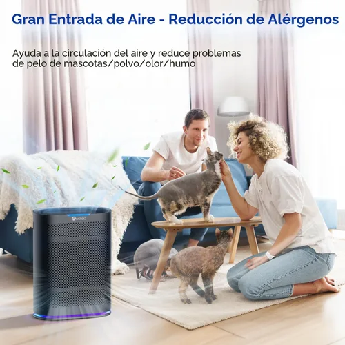 Vista 2 de Purificadores de aire para el hogar, habitación grande, cobertura de 2,100 pies cuadrados, purificador de aire para el hogar con monitor de calidad
