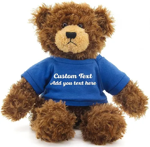 Vista 6 de Oso Brandon de chocolate personalizado – Juguete de peluche personalizado de 12 pulgadas – Regalo perfecto de oso personalizado para graduación, San