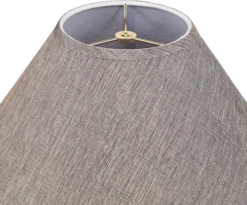 Vista 4 de Aspen Creative 32076A - Pantalla de araña imperio de tapa dura en gris piedra y dorado, parte superior de 6 pulgadas x 19 pulgadas inferior x 12