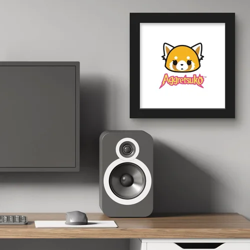 Vista 5 de Trends International Gallery Pops Sanrio Aggretsuko - Póster de pared con insignia de Aggretsuko, 12.00 x 12.00 pulgadas, versión de marco negro