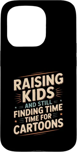 Vista 14 de Raising Kids and Still Finding Time Time for Cartoons Humor Case for iPhone XR