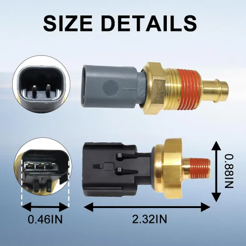Vista 5 de 2 unids Sensor de presión de aceite Interruptor emisor Sensor de temperatura del refrigerante 5149062AA 5149077AB para Chrysler Aspen Pacifica Jeep