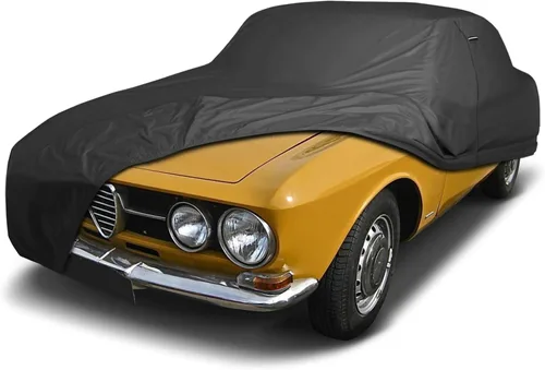 Vista 15 de iCarCover Funda de automóvil personalizada de alta calidad para Alfa Romeo 147 2002-2007, resistente, impermeable, para todo tipo de clima, lluvia