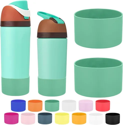 Vista 62 de Mity rain Bota de silicona 2PCS para botella de agua Owala FreeSip Malvavisco tímido