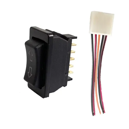 Vista 4 de Interruptor de ventana universal de 5 pines para coche, control de elevación ARRIBA/ABAJO, interruptor basculante momentáneo para deslizamiento