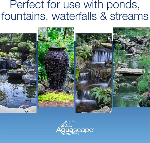 Vista 6 de Aquascape PRO Grade 45 MIL revestimiento para estanque seguro para peces, 5 x 10 pies, 50 pies cuadrados, Negro