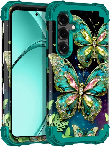 Vista 69 de Rancase para Galaxy S25, Funda de tres capas, protección resistente a los golpes, paraguas de plástico duro + funda protectora de goma de silicona