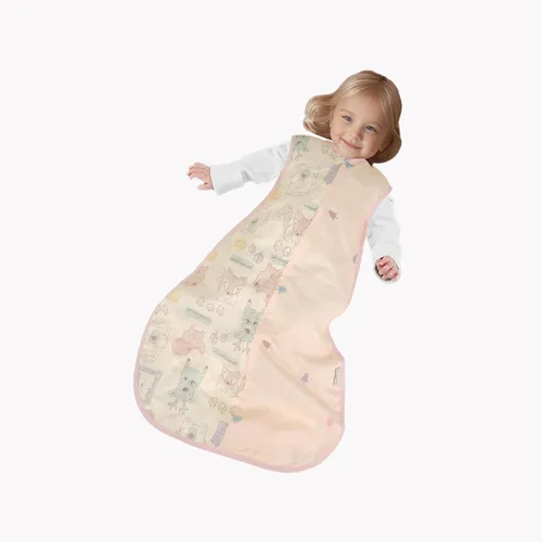 Vista 28 de Saco de dormir transpirable para niños pequeños de 18 a 36 meses, saco de dormir de muselina de algodón de 0.5 TOG, manta ponible ligera para bebés