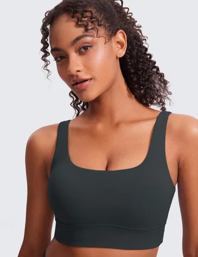 Vista 119 de CRZ YOGA Butterluxe - Brasier deportivo con espalda en U para mujer, cuello redondo, acolchado, de bajo impacto, para yoga, entrenamiento