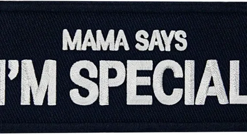 Vista 2 de EmbTao Parche bordado con emblema de moral táctico de Mama Says I'm Special