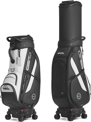 Vista 9 de HELIX -Bolsa de carrito de golf de golf, fácil de transportar, bolsa retráctil para carrito de golf con chasis de ruedas de bloqueo y empuñadura