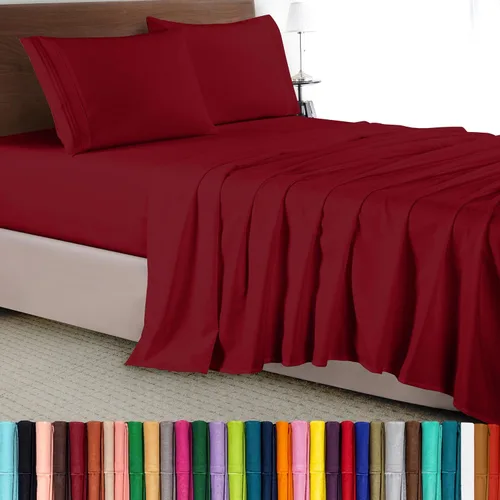 Vista 49 de Elegant Comfort - Juego de sábanas de lujo de 4 piezas - Ropa de cama de lujo de 1500 hilos, calidad de hotel prémium, microfibra, resistente a